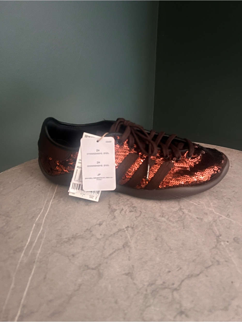 Wales Bonner x adidas Karintha Sequin Sneakers W 7/M 6 - Picture 3 of 7